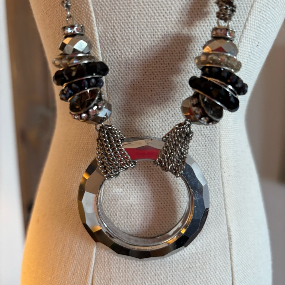 Trio of Black and Silver Necklaces